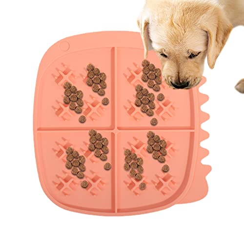 shangjia Leckmatte für Katzen,Welpe Erdnussbutter Leckpad | Hundepuzzle-Bereicherungsspielzeug zur Reduzierung von Langeweile, Hundefuttermatte, perfekt zum Baden und Pflegen von shangjia