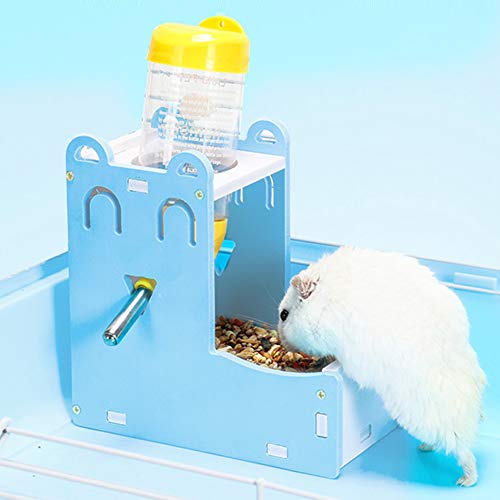 2 in 1 Blauer Ratten-Hamster-automatischer Haustier-Wasser-Trinkflaschen-Futterbrunnen-Spender von shenruifa