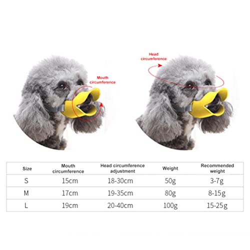 Anti-Biss-Entenmund-Form, Hunde-Mundabdeckungen, Weiche Anti-Biss-Entenmaulkörbe, Anti-Biss-Maulkorbabdeckung für Freunde (Gelb #00) von shenruifa