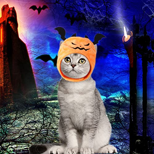 Halloween Katze Hund Cosplay Fledermaus Hut Niedliches Haustier Cosplay Party Kostüm Katze Hund Dress Up Fledermaus Hut (Orange) von shenruifa