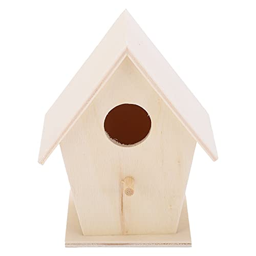 Shenruifa Hängendes Vogelhaus aus Holz, DIY-Vogelhäuschen Innen- und Gartendekorationen (Eingeschossige Nr. 3) von shenruifa