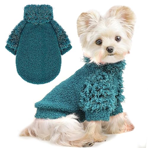 Hundepullover für kleine Hunde, Hundepullover für Chihuahua, Dackel, Yorkie, weich, dick, warm, Winterwelpenpullover für Hunde von shifenmei