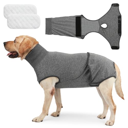 Hundebody Nach Op Kastration Wundschutzanzüge für Hunde Professioneller Pet Recovery Suit Nach Op Body Hund Hündin Hunde-Einteiler Wundschutzanzüge für Hunde Chirugenanzug Pet Shirts (L) von shirylzee