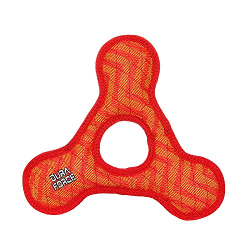 VIP55 DURAFORCE Triangle Ring Zig Zag Hundespielzeug, Rot von shivpiin