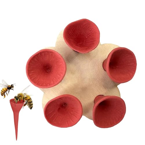 Bunter Bienen-Trinkbecher für Garten, Bienenwasserbecher für Garten, durstige Bestäuber brauchen ein Getränk, lebendige Farben, Bienen-Trinkbecher-Set für Hinterhof, Garten von shizuku