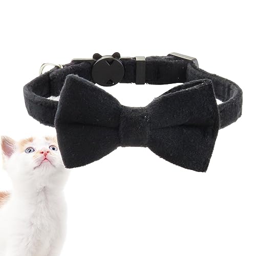 shizuku Katzenhalsband mit Schleife - Verstellbares Katzenhalsband mit Abnehmbarer Glocke,Haustier-Kopfbedeckung für den Innenbereich für Hochzeit, Zuhause, Spazierengehen, Reisen, Fotografie von shizuku
