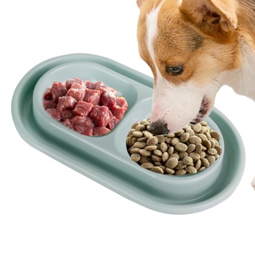 Doppelnapf für Hunde und Katzen, kleine Hunde Futter Wassernapf Set | Hundenapf Set Kleine Hunde | Katzenfutter Wassernapf Set Futternäpfe Mittelgroße Hunde Tragbare Haustier Futternäpfe Kleine Rassen von shjxi