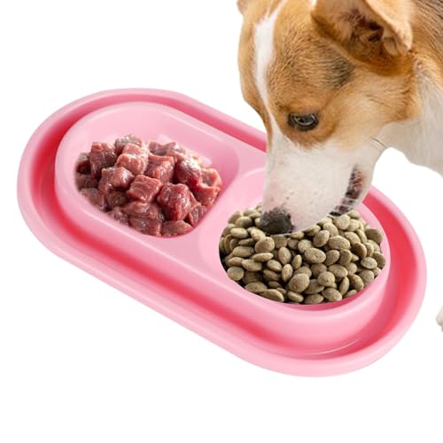 Doppelnapf für Hunde und Katzen, kleine Hunde Futter Wassernapf Set | Hundenapf Set Kleine Hunde | Katzenfutter Wassernapf Set Futternäpfe Mittelgroße Hunde Tragbare Haustier Futternäpfe Kleine Rassen von shjxi