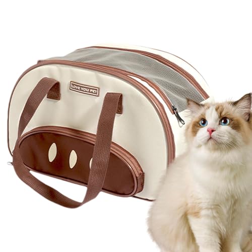 Katzentasche zum Tragen von Katzen, Haustier-Hundetasche – Brottasche für Hand- oder Schultern, stabile, gut belüftete Tasche für kleine und mittelgroße Katzen unter 7,5 kg von shjxi