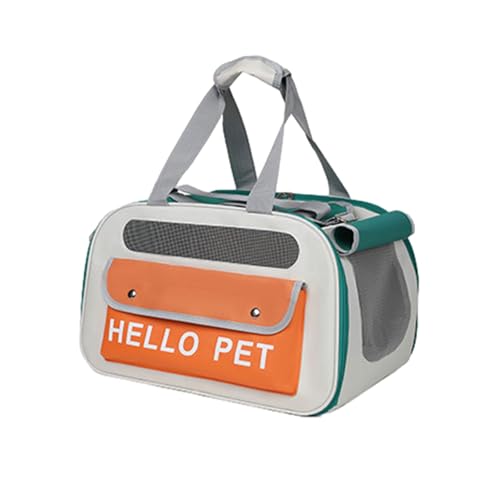 Reise-Haustiertragetasche | Tragbare Transportbox für Haustiere | Belüfteter Hundetransporter | Transportbox für Haustiere mit abnehmbarem Schultergurt, Transportbox für kleine Hunde, weiche Seiten, z von shjxi
