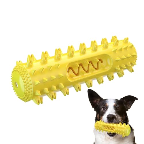 Hundespielzeug aus Gummi, quietschend, Kaustab, Kaustab, Kaustab, robust, interaktiver Gummi-Zahnbürstenstab für kleine, mittelgroße und große Hunderassen von shjxi