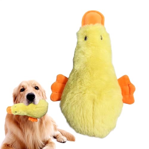 shjxi Squeaky Duck for Dogs, Stuffed Plush Chew Toy, Wear-Resistant Design, Interactive Play, Soft & Safe, for Small Pets, Puppy Training, Gift for Pet Lovers von shjxi