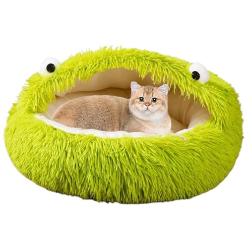 shpuuyy Warmes Winter-Katzenhausbett, Katzenhausbett, Plüsch, warmes Haustierhaus, Nest, weiches, warmes Katzenbett für den Winter für Indoor-Katzen, Haustiere, Welpen von shpuuyy