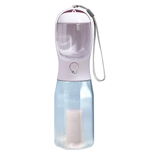 siduytin 3 in 1 Wasserflasche für Hunde, Welpen Trinkbecher, Haustier Tränkenapf, Lebensmittelbehälter, segmentierter Kotspender für Haustierbedarf, Weiss von siduytin