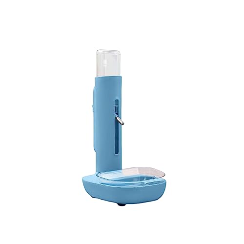 siduytin Haustier Wasserspender Automatischer Kunststoff 480 ml Höhenverstellbarer mobiler stehender Brunnen Fütterungskessel für Haustiere, Blau, 480ml von siduytin