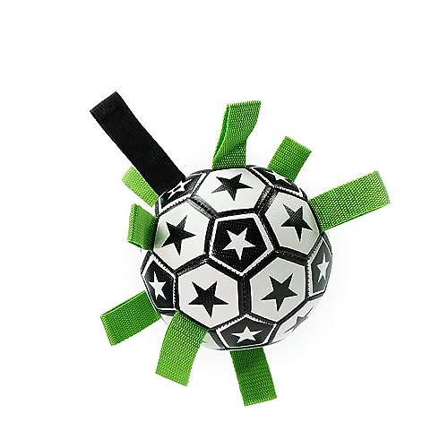 siduytin Haustierspielzeug, interaktives Trainingsspielzeug für Hunde – Robustes PVC mit Zubehör, Fußballspielzeug für mittelgroße bis große Hunde, Spielzeug Haustierbälle, fünfzackiger Stern von siduytin