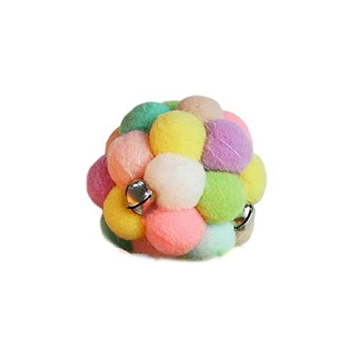 siduytin Katzenspielzeug Ball Interaktive Glocke Stuffy Plüsch Künstliche Plüschbälle Heimtierbedarf Indoor Reisegeschenk Katzen Kätzchen Geschenk Kauen von siduytin