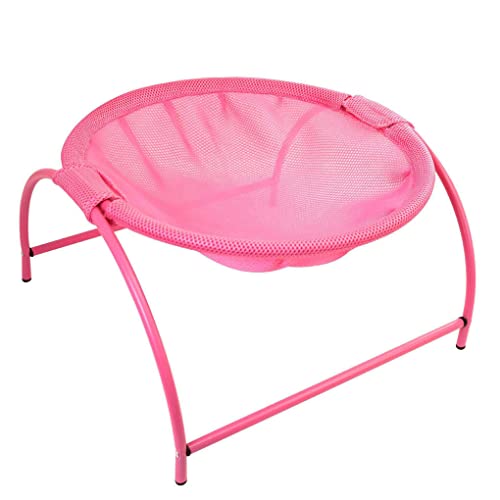 siduytin Mesh Metall Haustier Bett Atmungsaktive Ersatz Thermische Runde Schlafzimmer Wohnzimmer Kleine Tier Schlaf Nest Zubehör, Rosa von siduytin