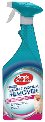 Simple Solution Pet Stain and Odour Remover | Enzymatischer Reiniger mit Pro-Bakterien Reinigungskraft |Spring Breeze 750ml von simple solution