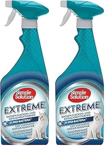 Simple Solution Extreme Katzen Flecken und Geruchsentferner 750 ml (Packung mit 2) von simple solution