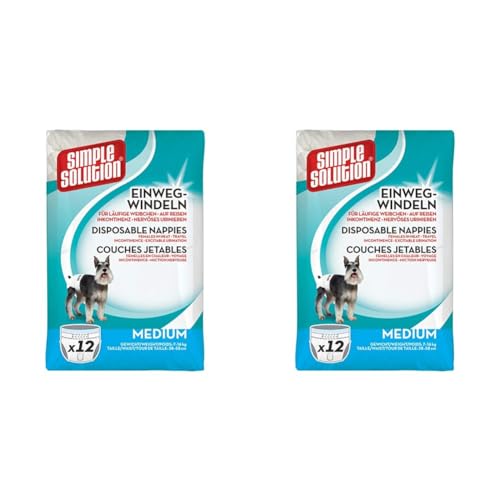 Simple Solution Hunde Windeln M (Packung mit 2) von simple solution