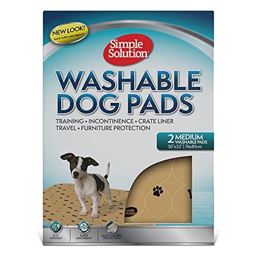 Simple Solution Waschbare Trainings- und Reise-Hundekissen, wiederverwendbare Hundekissen, saugfähig und geruchshemmend, 2er-Pack von simple solution