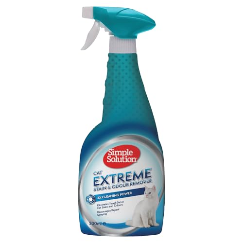 Simple Solution Extreme Cat Stain and Odour Remover | Enzymatischer Reiniger mit 3X Pro-Bakterien Reinigungskraft - 500ml von simple solution