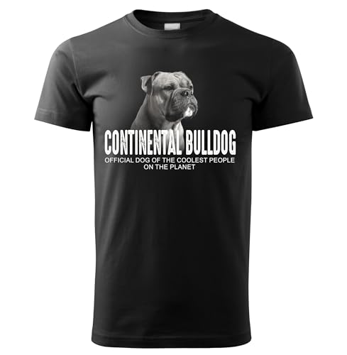 Continental Bulldog Conti Bully Unisex Shirt Official Dog cool Leute lustig Hundemotiv T-Shirt Größe L von siviwonder