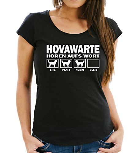 Hovawart Gebrauchshund Hovawarte NEW - HÖREN AUFS Wort WOMEN Girlie T-Shirt Siviwonder black L -38 von siviwonder