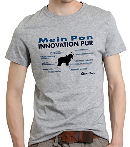 Innovation Liste PON Hund Hunde Polnischer Niederungshütehund Polski Owczarek Nizinny - Unisex T-Shirt Shirt Siviwonder Sports grey M von siviwonder