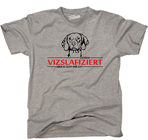 Siviwonder Unisex T-Shirt MAGYAR VIZSLA VIZSLAFIZIERT Hund Infiziert fun Sports grey - schwarz 3XL von siviwonder