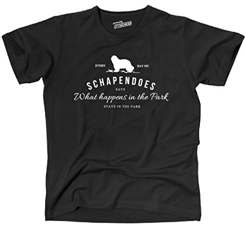 Siviwonder Unisex T-Shirt SCHAPENDOES - VINTAGE LOGO fun Hunde Hund schwarz L von siviwonder