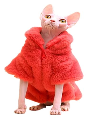 Sphynx Haarlose Katzen Kleidung Sphynx Haarlose Katze, süßes, weiches, atmungsaktives Schutz-Outfit, Weste mit rundem Kragen, Kätzchen-Kleidung (Size : 4XL) von skeppy