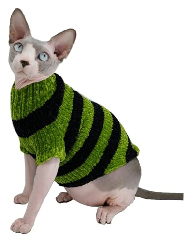 Sphynx Haarlose Katzen Kleidung Sphynx-Katzenkleidung, superweicher, warmer Rollkragenpullover for den Winter, Mantel for Katzen, Schlafanzug for Katzen und kleine Hunde, Bekleidung, Hemden for haarlo von skeppy