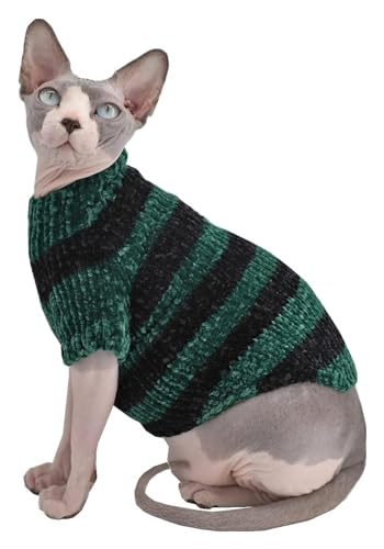 Sphynx Haarlose Katzen Kleidung Sphynx-Katzenkleidung, superweicher, warmer Rollkragenpullover for den Winter, Mantel for Katzen, Schlafanzug for Katzen und kleine Hunde, Bekleidung, Hemden for haarlo von skeppy