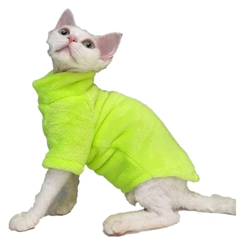 Sphynx Haarlose Katzen Kleidung Sphynx haarlose Katzenkleidung, solides weiches Kunstfell-Pullover-Outfit, süßer Pullover, Herbst-Winter-Mode, Rollkragenpullover, Sphynx-Kleidung, Kätzchen-Katzenbekle von skeppy