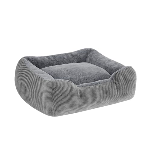 skølm Kuscheliges Hundebett Eir mit abnehmbaren Bezug, Hundekorb waschbar für kleine und mittelgroße Hunde, Hundekissen, Hundekörbchen Hundesofa 90x65 cm von skølm