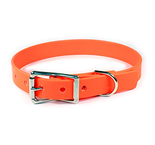 Hundehalsband, wasserdicht, Größe L: 45,7 - 55,9 cm, Orange von sleepy pup