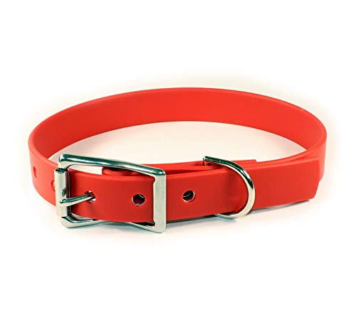 Hundehalsband, wasserdicht, Größe L: 45,7 - 55,9 cm, Rot von sleepy pup