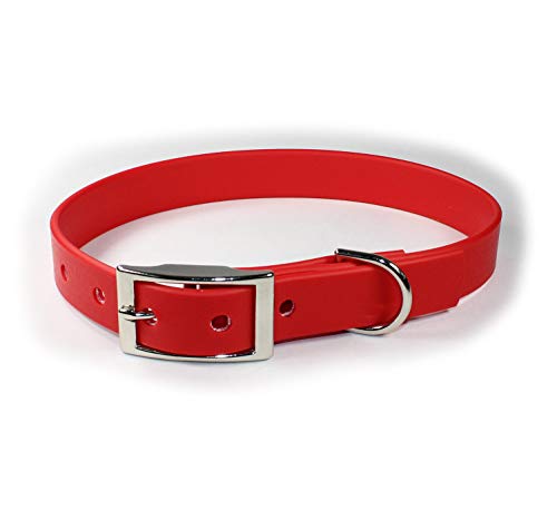 Hundehalsband, wasserdicht, Größe M, 40,6 - 50,8 cm, Rot von sleepy pup