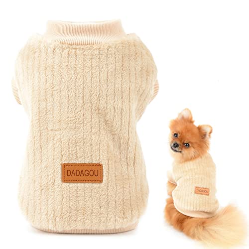 SMALLLEE_LUCKY_STORE Haustier-Fleecepullover für kleine Hunde, Katzen, Welpen, Yorkie, Chihuahua, warme Winterkleidung von smalllee_lucky_store