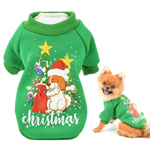 SMALLLEE_LUCKY_STORE Hund Weihnachten Pullover Sweatshirt für Welpen kleine Hunde Katzen Chihuahua Hunde Geschenk von smalllee_lucky_store