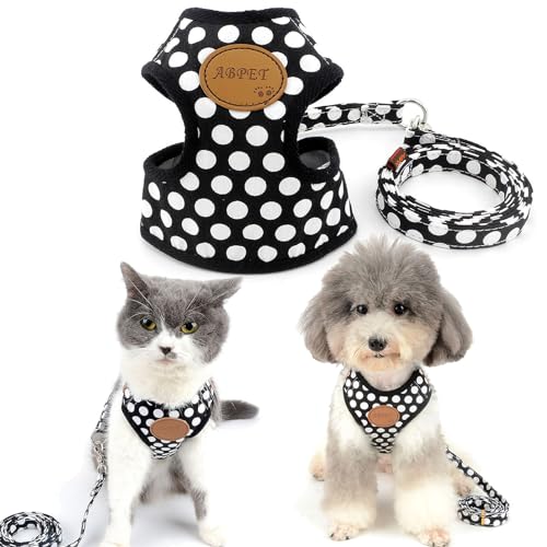 SMALLLEE_LUCKY_STORE Hundegeschirr mit Leine und weicher Nylon-Netzweste für kleine Haustiere, Katzen-/Hundegeschirr von smalllee_lucky_store