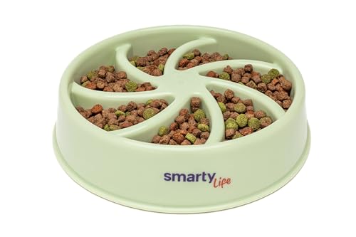 Smarty Life Interaktive Windmühle Slow Feeder Bowl - Hund Slow Feeder Bowl - Katze Slow Feeder - Hund Leckerli Puzzle - Katze Leckerli Puzzle - Labyrinth Hund Futternapf - Hund Feeder Puzzle - von smarty Life