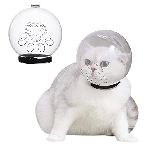 smashing Atmungsaktive Katzenhaube | Katzenraumhaube rund - Kitten Astronaut Hood verhindert, DASS Katzen beißen, kauen, pflegen, Katzenball für Aggressive Katzen von smashing