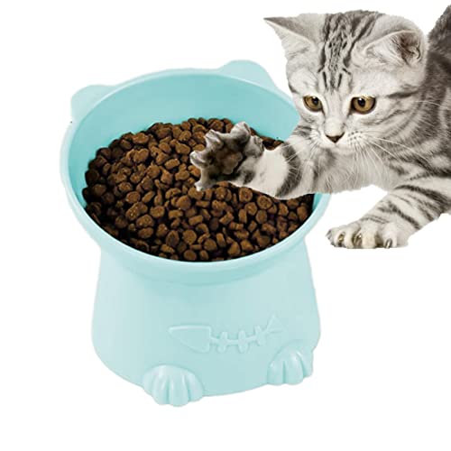 smashing Geneigte Futternäpfe für Katzen,Katzenförmiger Katzennapf gegen Erbrechen | Katzenfutternapf Kit Bowl Gekippter erhöhter Katzenwassernapf Haustierbedarf Erhöhter Katzennapf von smashing