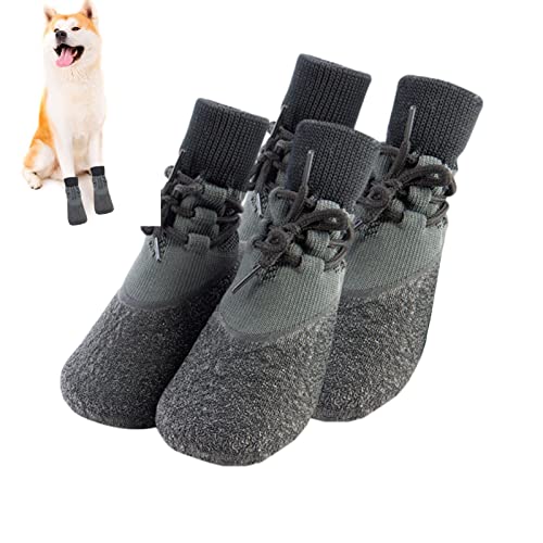 smashing Hundeschuhe für Hartholzböden - 2 Paar rutschfeste Hundesocken,Hunde-Griffsocken mit verstellbarem Riemen, Starke Griffe, Traktionskontrolle für den Innenbereich auf Hartholzböden von smashing