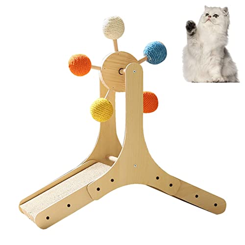 smashing Katzenkratzspielzeug mit Sisalkugel,Katzenkratzspielzeug mit Natursisal und Holz Katzenkratzzeug mit Ball | Katzen- und Kätzchenkatzen, Kratzspielzeug aus Massivholz für Hauskatzen von smashing