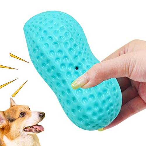 smashing Kauspielzeug für Welpen zum Zahnen, Unzerstörbares Hundespielzeug mit Erdnuss-Design, Quietschender Hund mittlerer Rasse, Hundespielzeug, Robustes, langlebiges Hundespielzeug von smashing