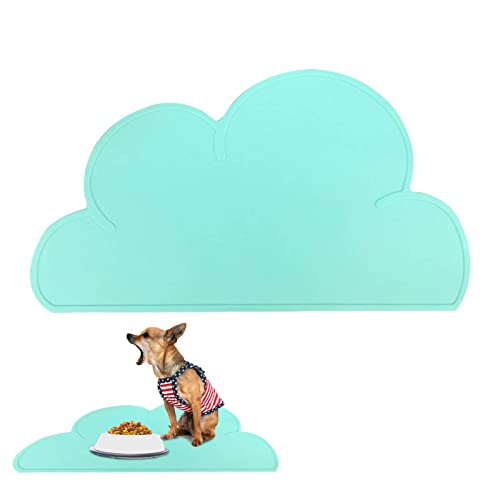 smashing Silikon-Hundenapf-Matte,Platzset Cloud Bowl aus Silikon mit spritzwassergeschütztem Rand | Pet Feeding Food Mat Hund Katze Tischset für Zuhause, Esszimmer von smashing